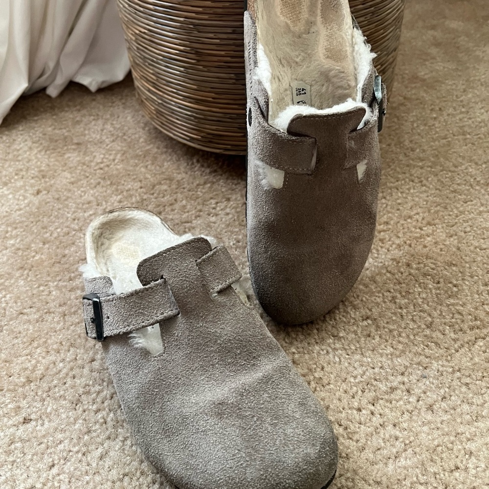 Cozy Suede Slip-On Clogs